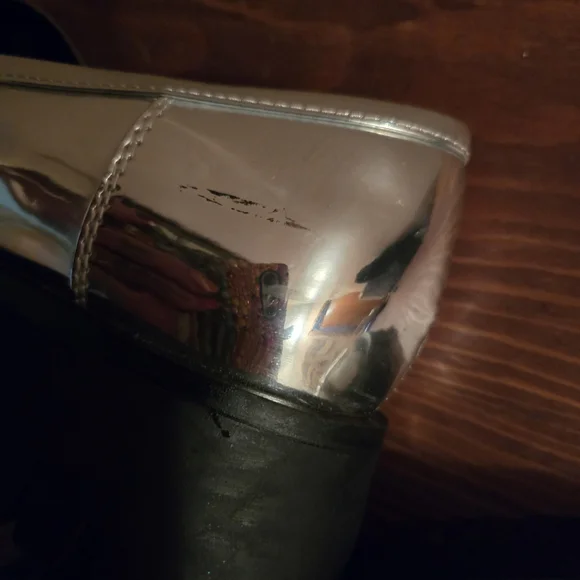 Nine West Shimmering Silver Loafers - Picture 7 of 7